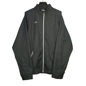 NWT Speedo Soft Shell Jacket Men's XXL Black Full-Zip Mock-Neck Performance